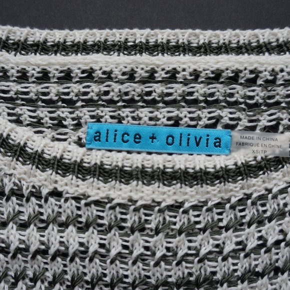 Alice + Olivia Striped Linen Knit Top XS - Picture 2 of 6